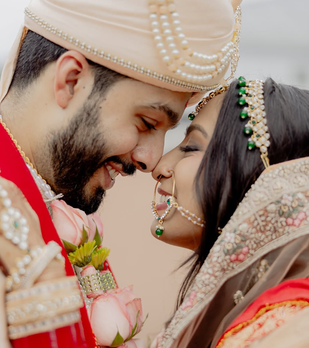 Tikka and veil placement Hindu wedding