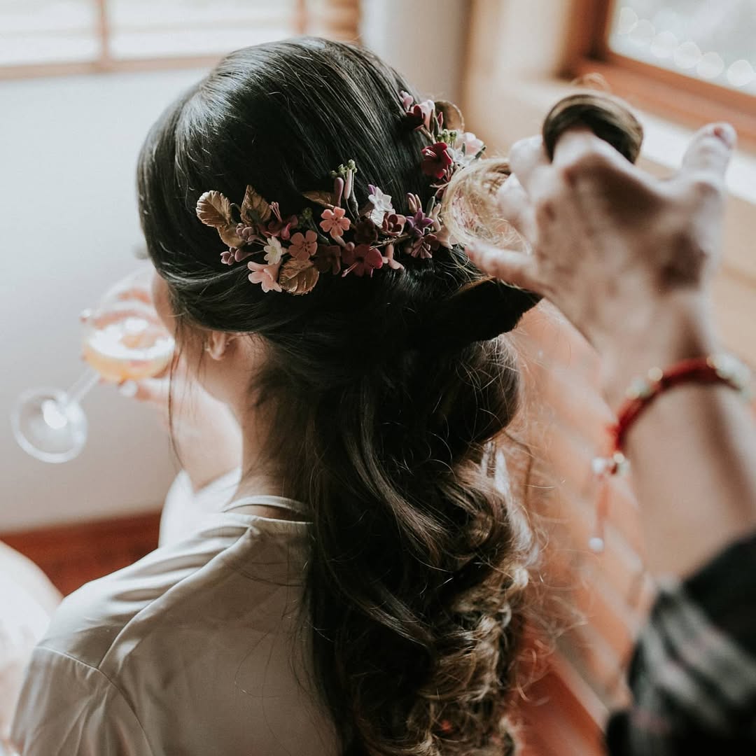 Reception hairstyle Indian wedding Panama